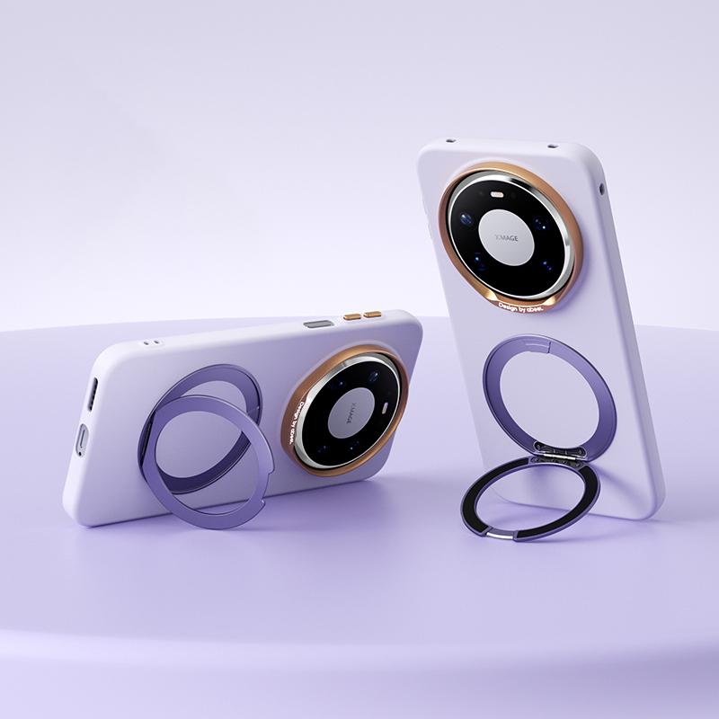 For Huawei Mate 80 Pro Max ABEEL Lightweight Zero Skin Feel Magnetic PC Phone Case with Holder - Lilac Purple - EDA009950402E