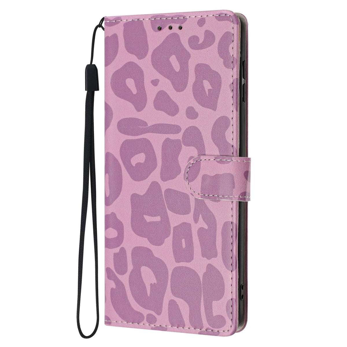 For Redmi K90 Pro Max / Poco F8 Ultra Leopard Print Wallet Vegan Leather Phone Case with Lanyard(Light Purple)