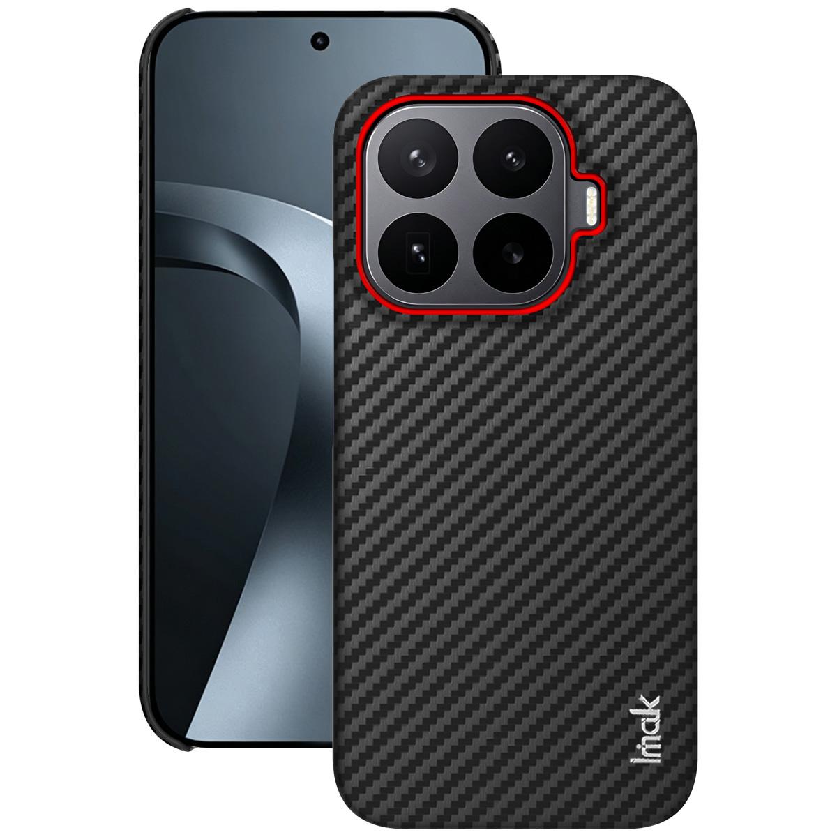 For Xiaomi 17T 5G imak Ruiyi Series Red Ring Carbon Fiber Texture Phone Case - Black - EDA009966503A