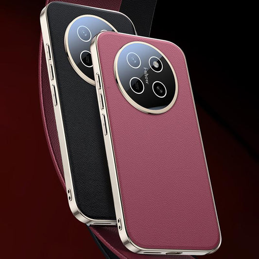 For Honor X80 Pro Max 5G Skin Feel Leather Texture Cooling Phone Case - Orange - EDA009973601D
