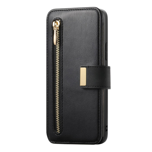 For Galaxy M56 5G Ring Zipper Wallet RFID Blocking MagSafe Leather Phone Case(Black)