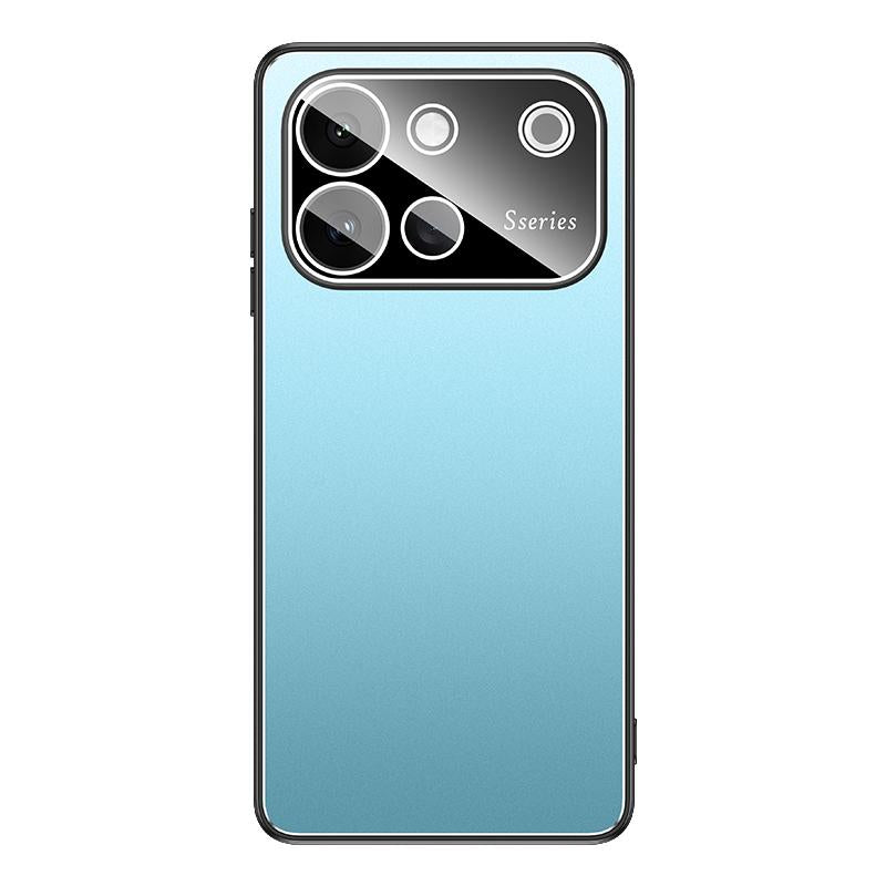 For vivo S60 5G Golden Shield Metal Frosted Lens Film Phone Case - Blue - EDA009977801B