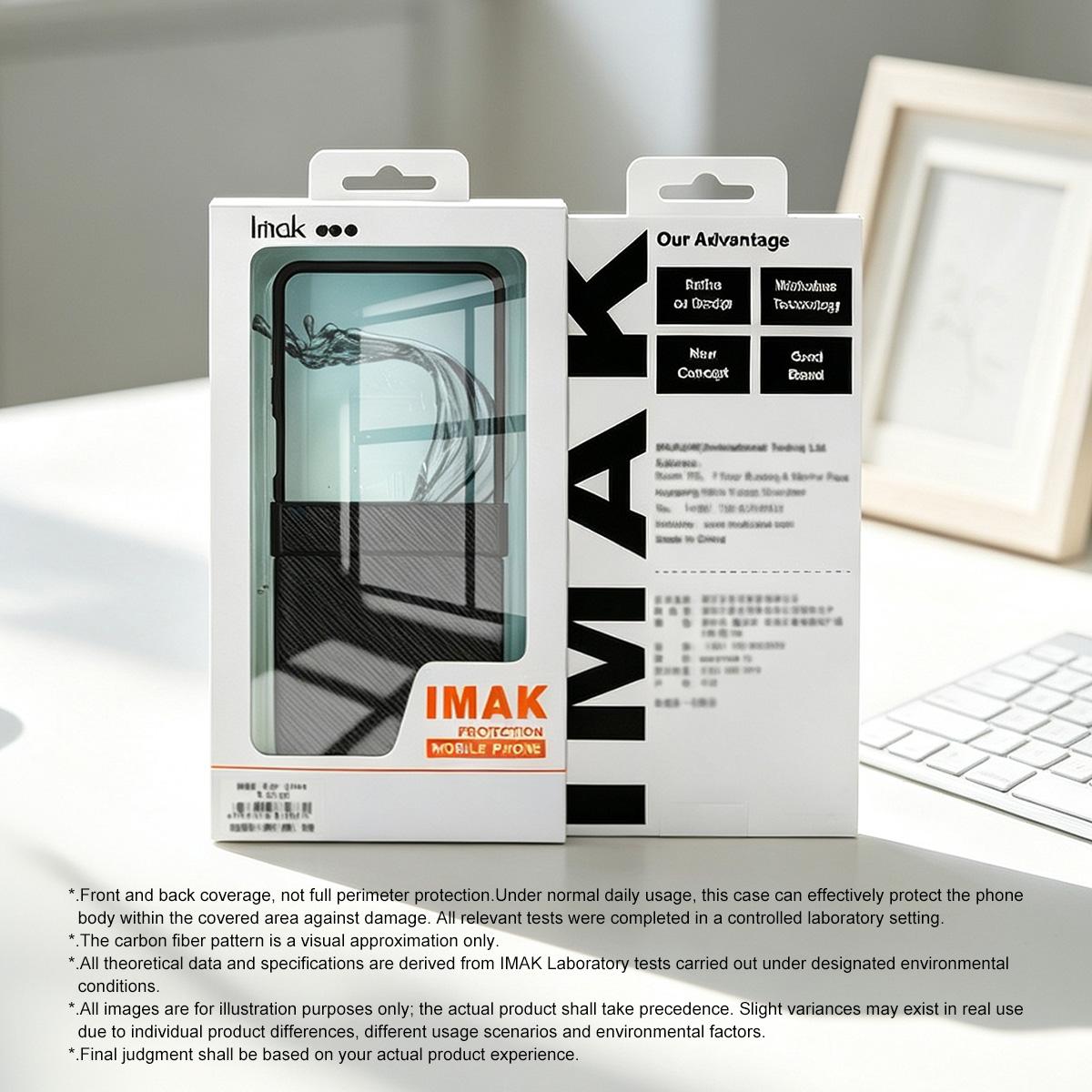 For Galaxy Z Flip8 5G imak Ruiyi Series Carbon Fiber PU + PC Phone Case - Default - EDA009986703