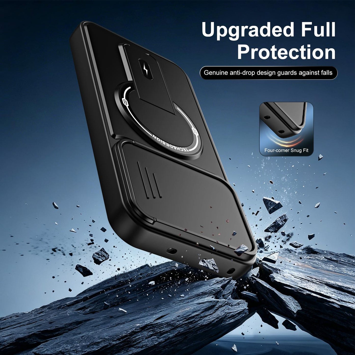 For vivo V70 Global / S50 5G / V70 Lite Sliding Camshield Holder Magnetic Phone Case(Orange)
