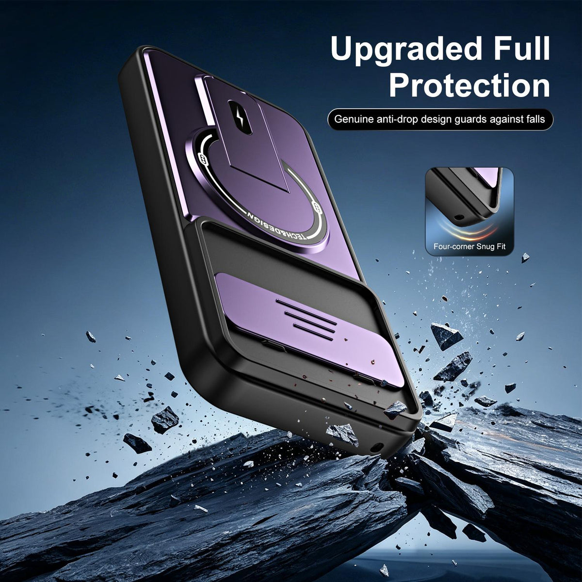 For Google Pixel 10 / 10 Pro Sliding Camshield Holder Magnetic Phone Case - Orange - EDA009988304A