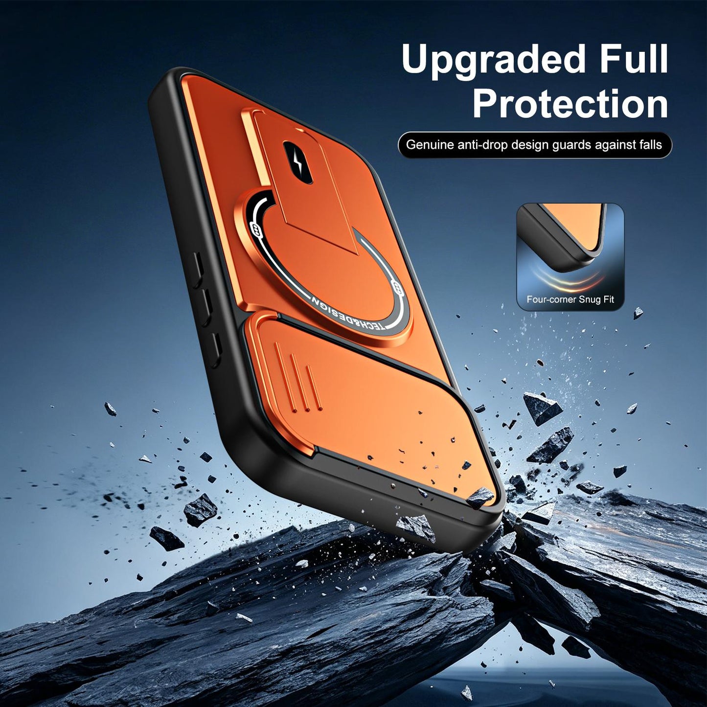 For iPhone 17 Sliding Camshield Holder Magnetic Phone Case(Red)