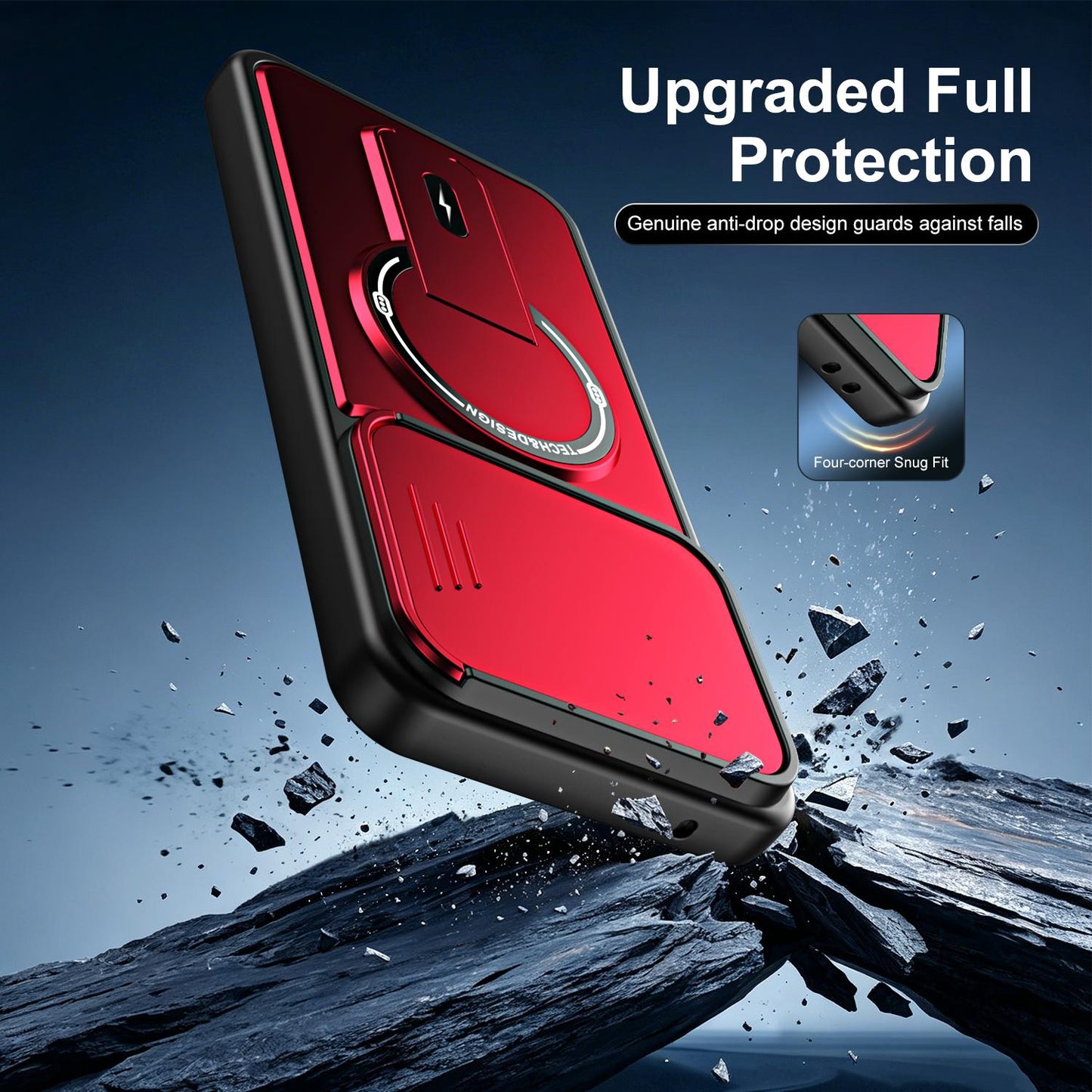 For Galaxy A56 5G Sliding Camshield Holder Magnetic Phone Case(Red)