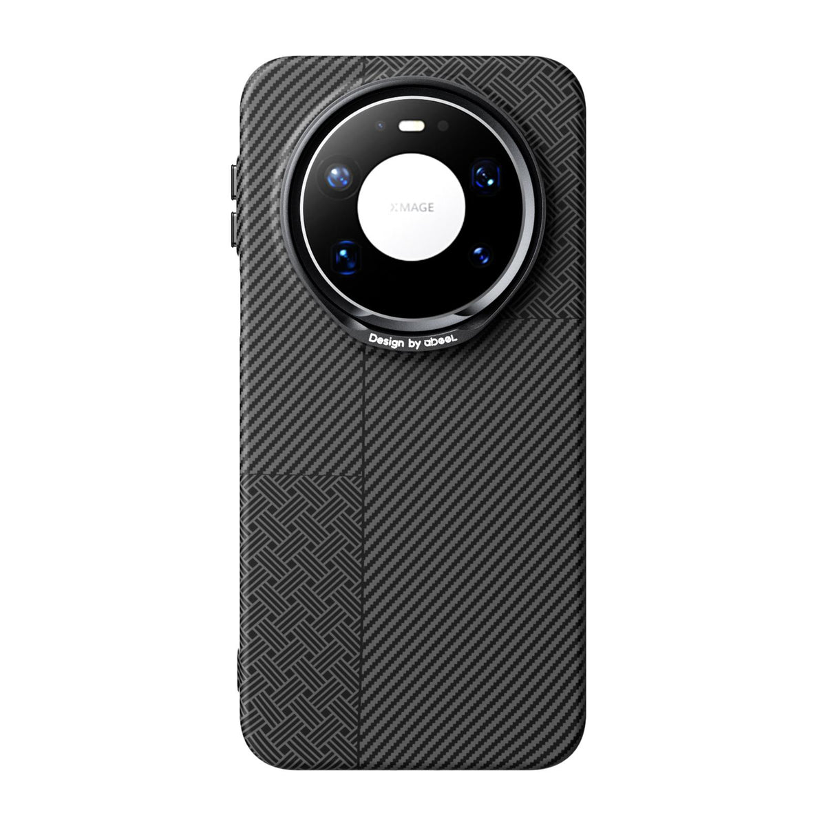 For Huawei Mate 80 Pro Max ABEEL Lightweight Zero Feel Series Lyocell Fiber Water Adhesive Magnetic Phone Case - Small Meander Carbon Fiber - EDA009990401C
