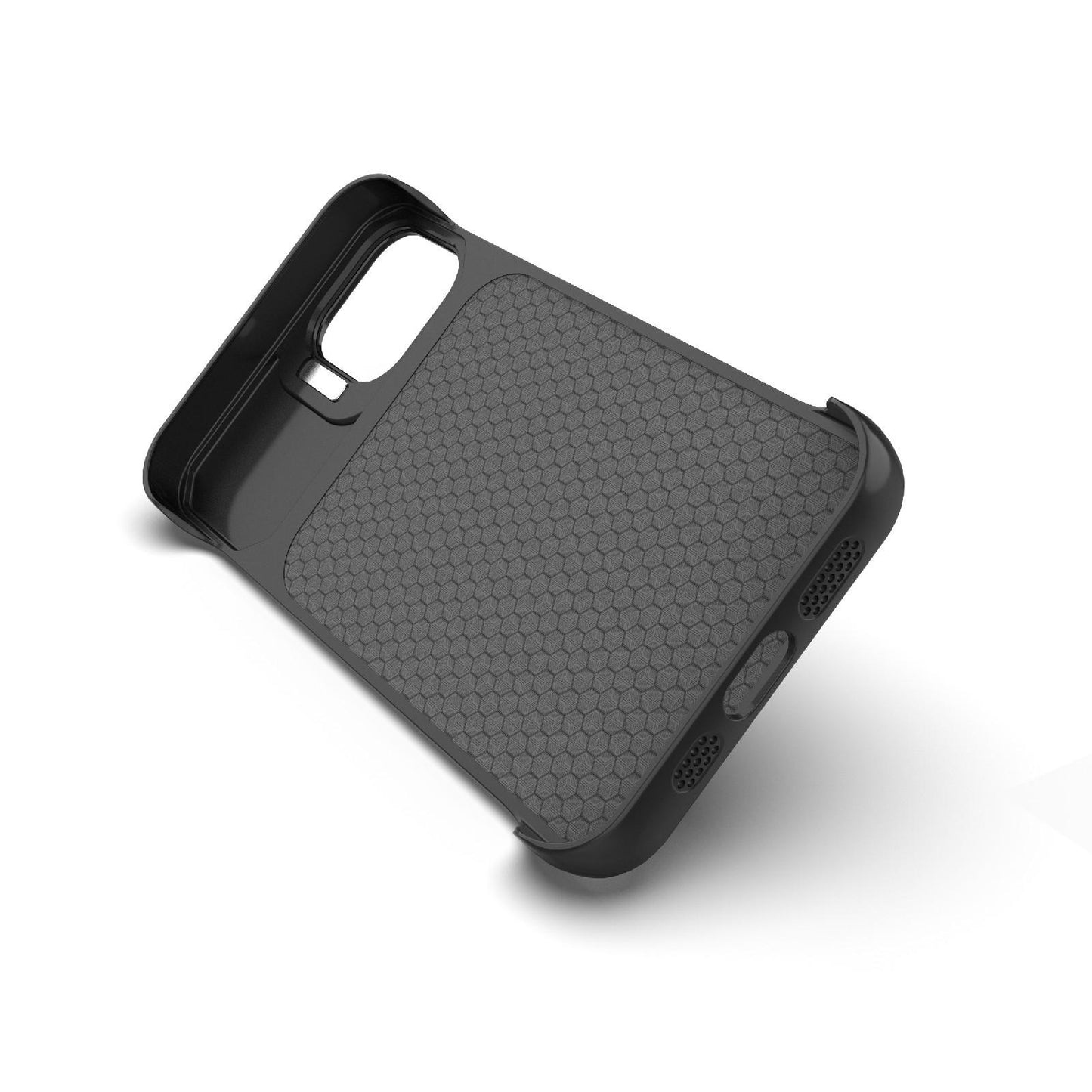 For iPhone 14 Frameless Half-Wrapped Carbon Fiber Texture PC Magnetic Phone Case(Blue)