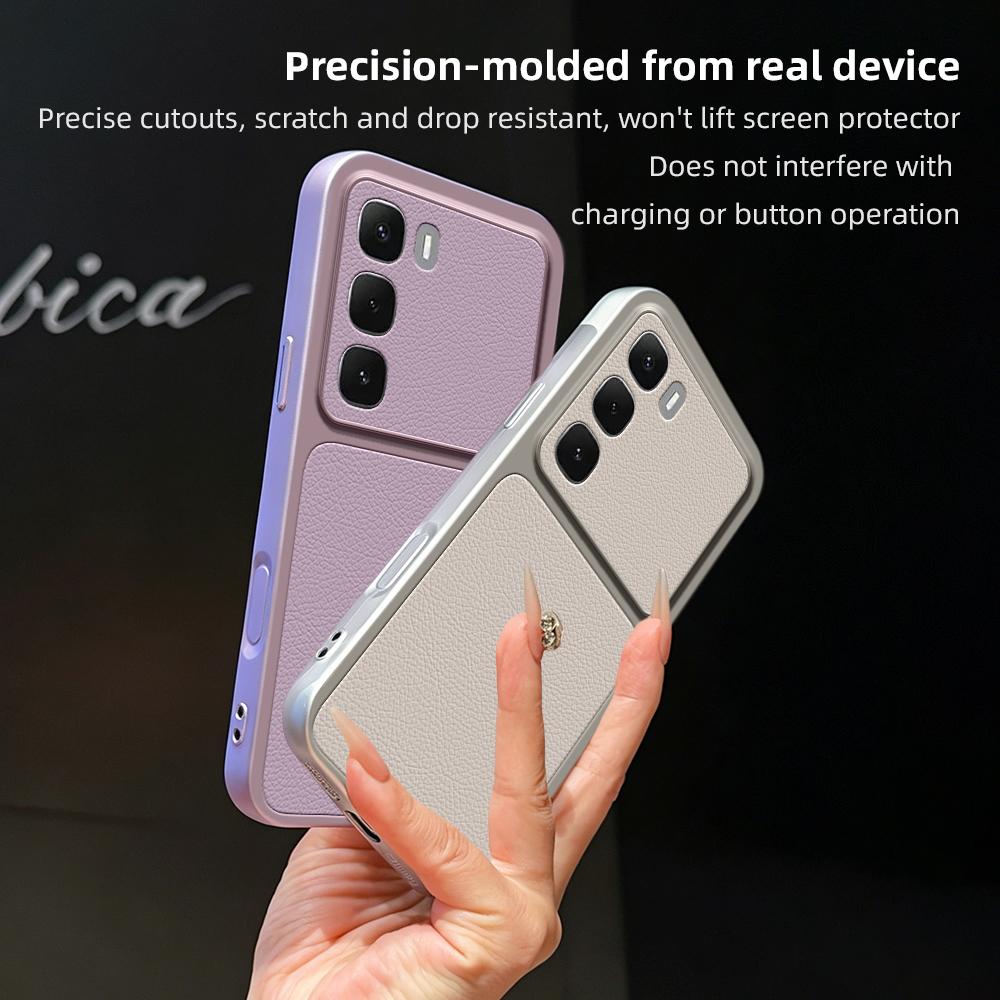 For Infinix Hot 60i 4G Lambskin Series Skin Feel Shockproof Phone Case(Orange)
