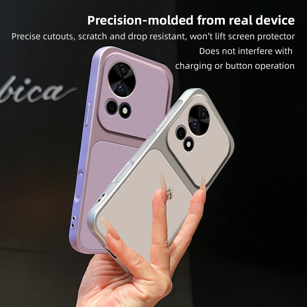 For Huawei nova 12 Pro Lambskin Series Skin Feel Shockproof Phone Case(Black)