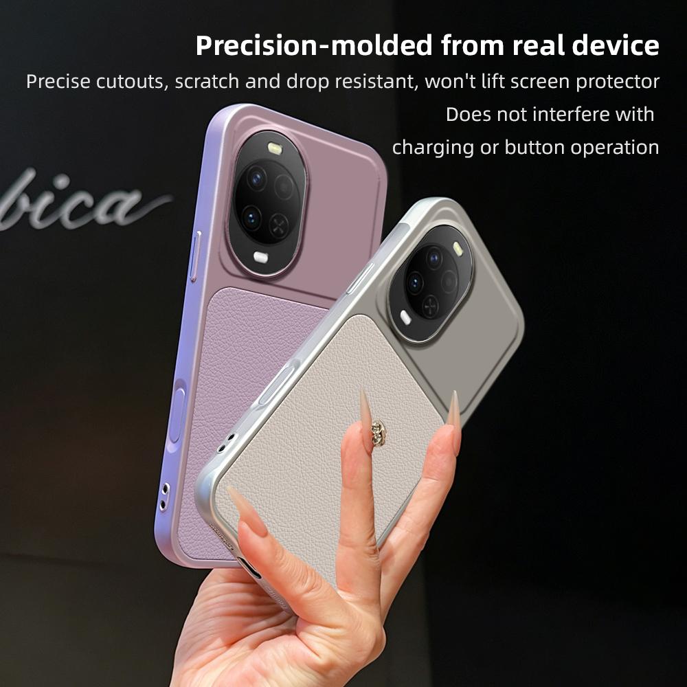 For Huawei nova 15 Lambskin Series Skin Feel Shockproof Phone Case(Silver)