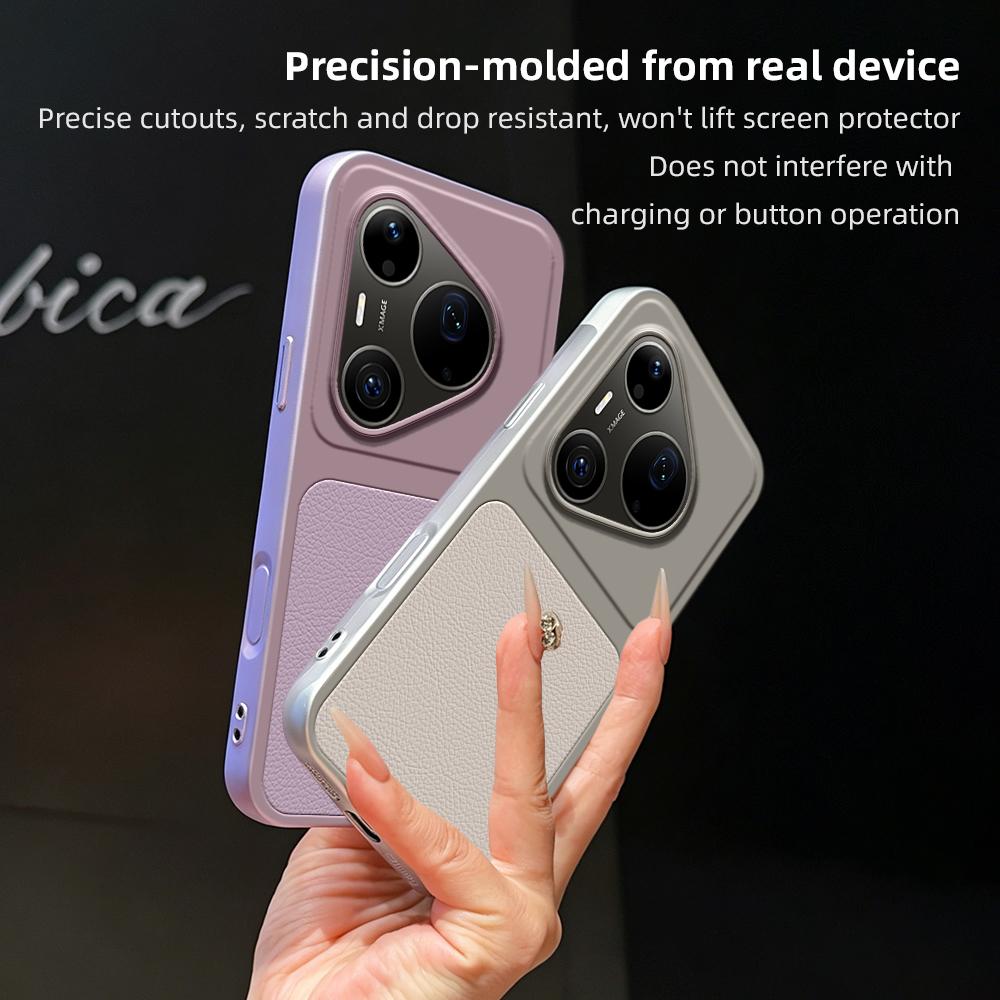 For Huawei Pura 90 Pro Max 5G Lambskin Series Skin Feel Shockproof Phone Case(Pink)
