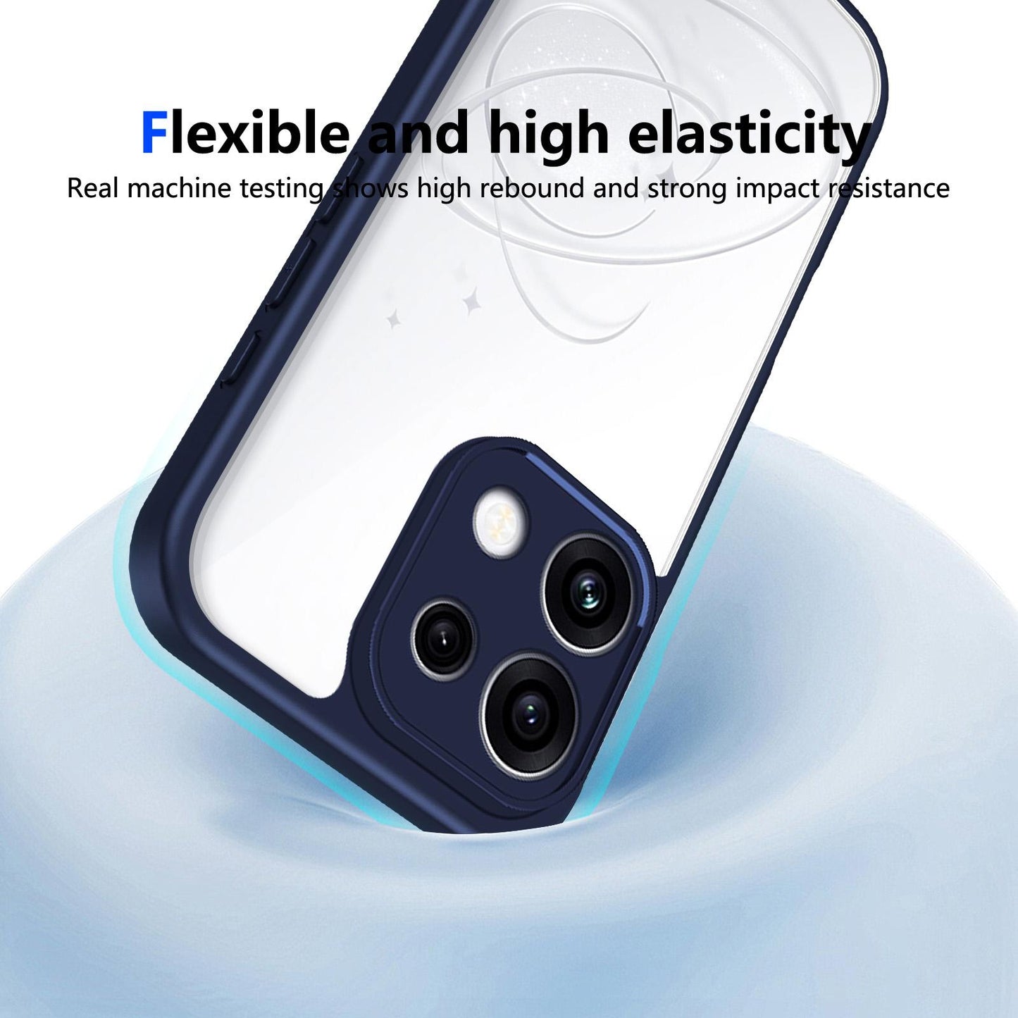 For OPPO Reno16 F 5G Global Matte PC Skin-feel Shockproof Phone Case(Blue)