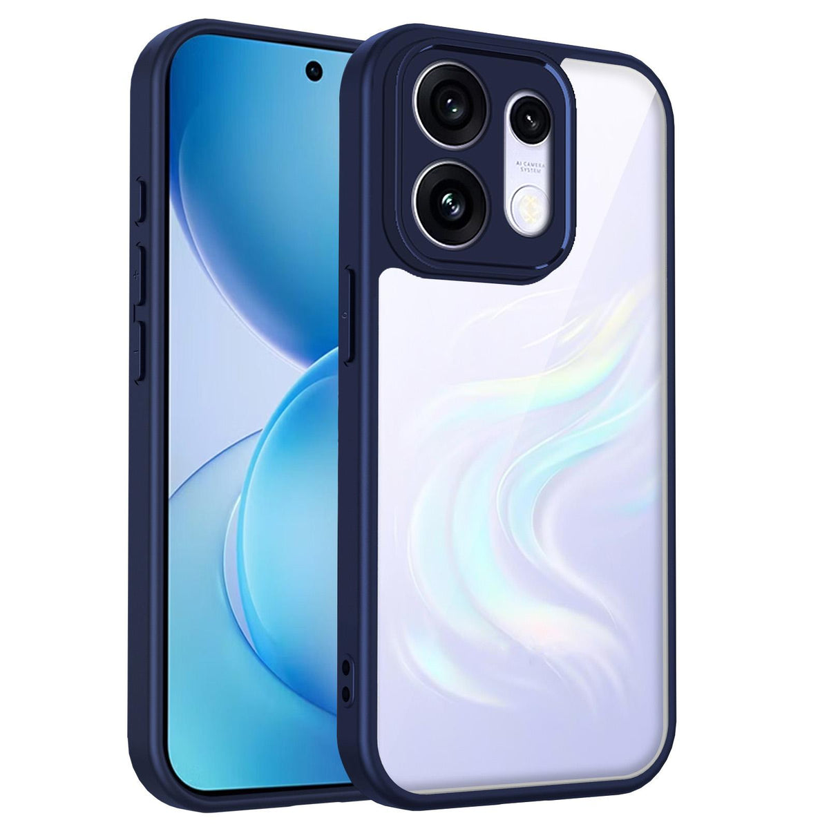 For OPPO Reno16 / Reno16 Pro 5G Global Matte PC Skin-feel Shockproof Phone Case - Blue - EDA010011802D