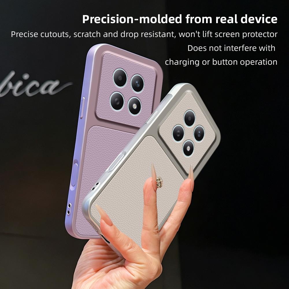 For Redmi Note 15 Global 164mm / Poco M8 5G Lambskin Series Skin Feel Shockproof Phone Case(Orange)
