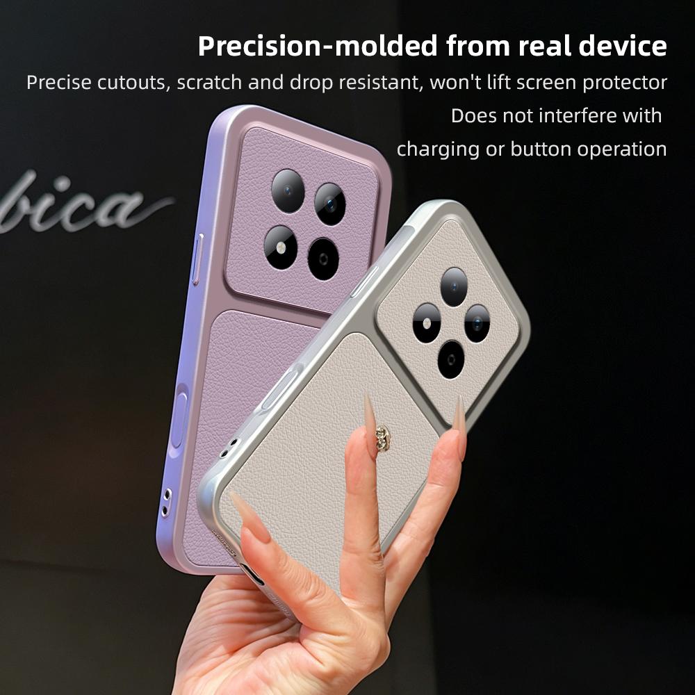 For Redmi Note 15 Pro 5G Global 163.6mm Lambskin Series Skin Feel Shockproof Phone Case(Purple)