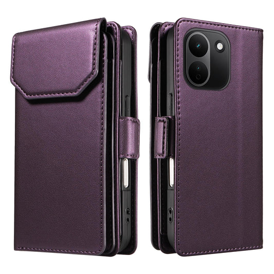 For Redmi Note 17 Pro+ 5G Global 163mm Multi Card Wallet Leather Phone Case with Strap(Purple)