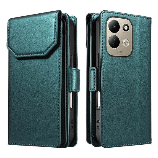 For Redmi 17 5G / 4G Global 170mm Multi Card Wallet Leather Phone Case with Strap(Green)