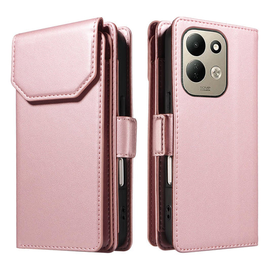 For Redmi 17 5G / 4G Global 170mm Multi Card Wallet Leather Phone Case with Strap(Rose Gold)