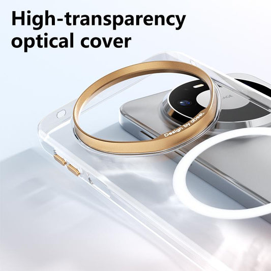 For Huawei Mate 80 / Mate 80 Pro ABEEL Transparent Magnetic Hardened PC Phone Case(White)