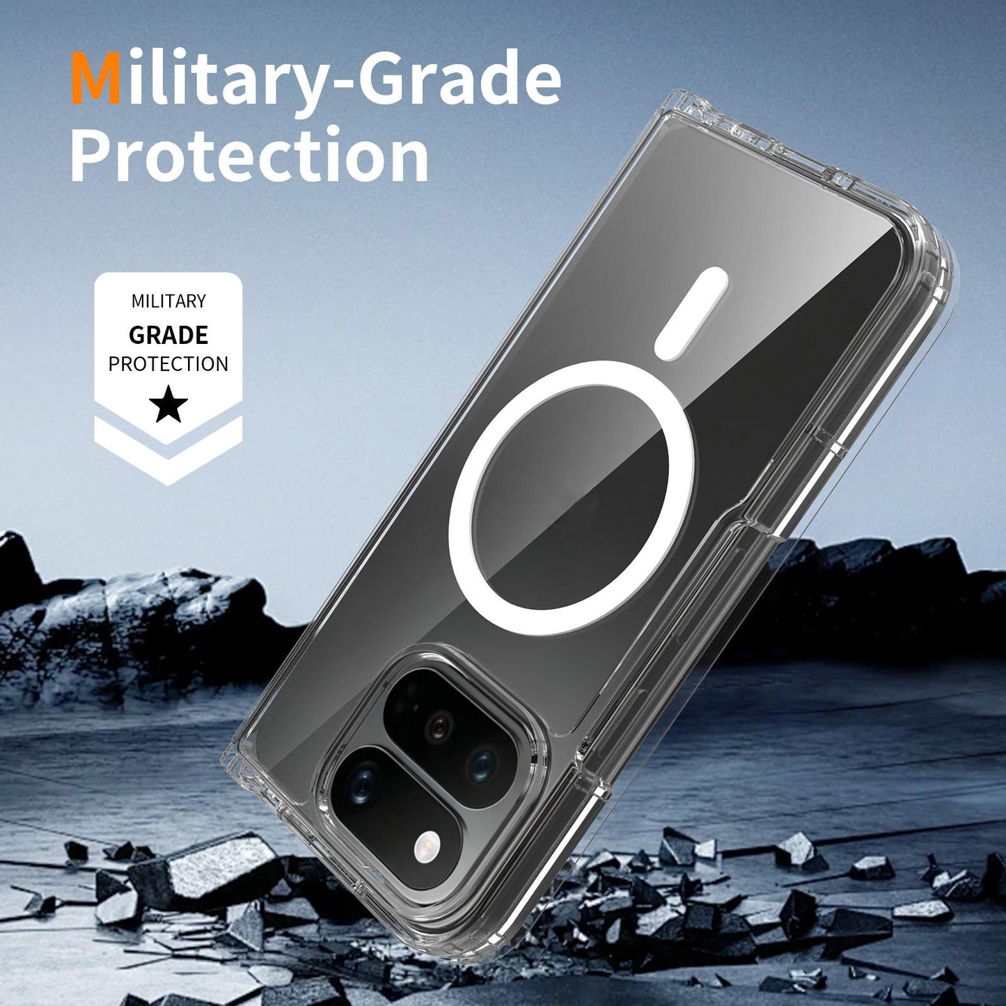 For Google Pixel 11 Pro Fold Scratch-proof Transparent Magnetic Phone Case