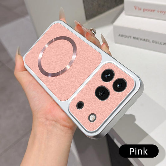 For Honor 600 Pro Global Lambskin Series Magnetic Skin Feel Phone Case(Pink)