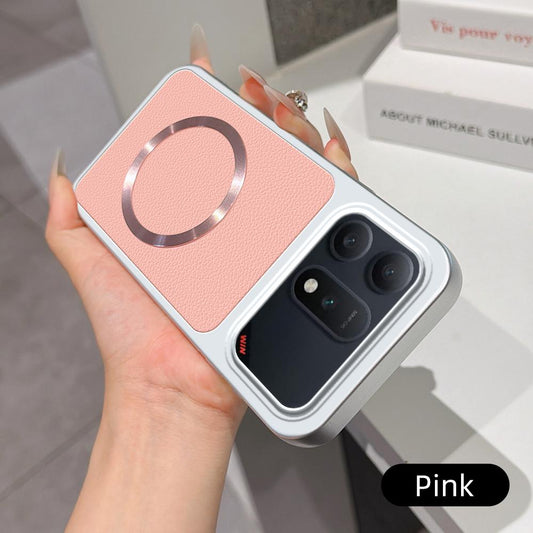 For Honor Win Turbo 5G Lambskin Series Magnetic Skin Feel Phone Case(Pink)