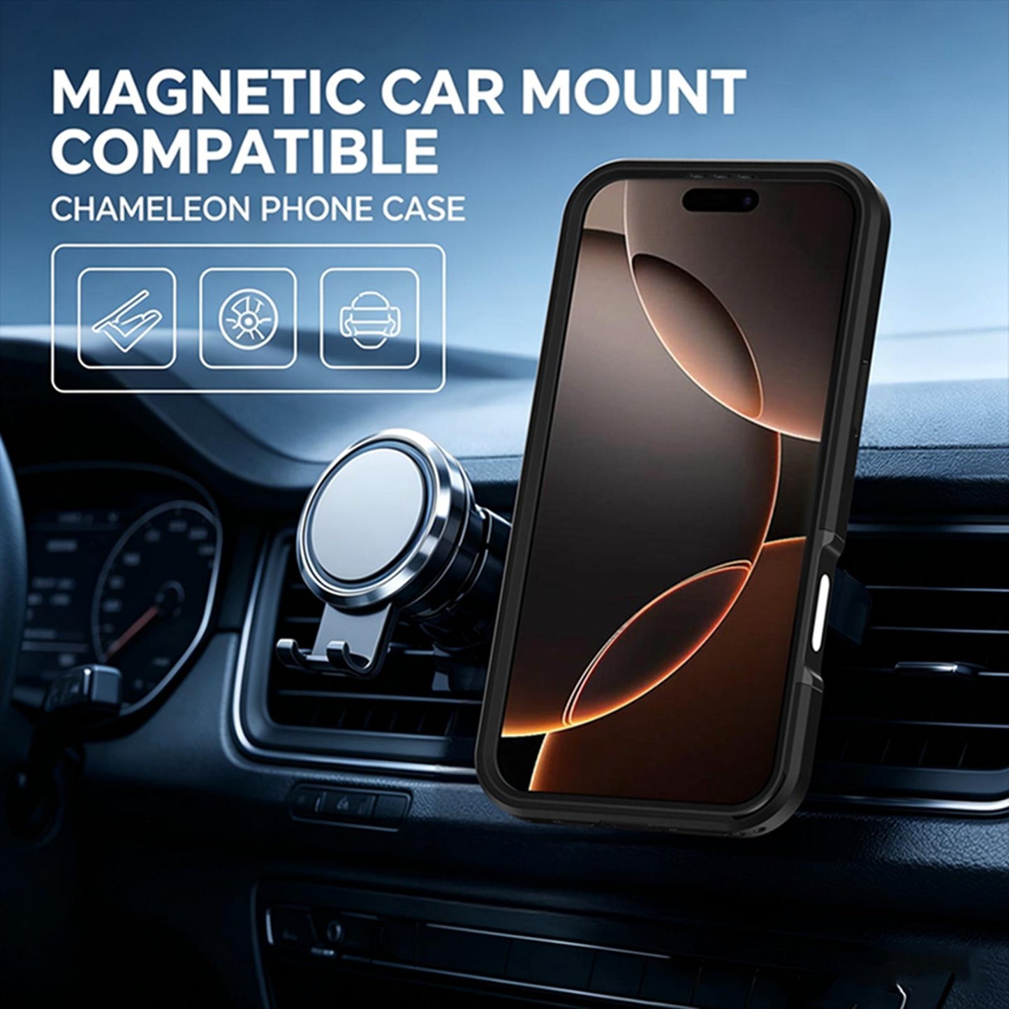 For iPhone 16 Silicone Magnetic Anti-drop Protective Phone Case(Black + Black)