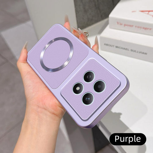 For Redmi Note 15 4G / 5G Global 164mm Lambskin Series Magnetic Skin Feel Phone Case(Purple)