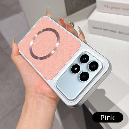 For Redmi K90 Lambskin Series Magnetic Skin Feel Phone Case(Pink)