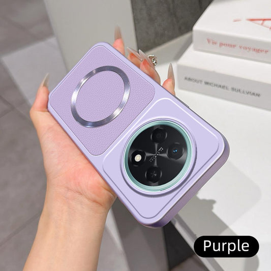 For Huawei Enjoy 90 Pro Max 5G Lambskin Series Magnetic Skin Feel Phone Case(Purple)