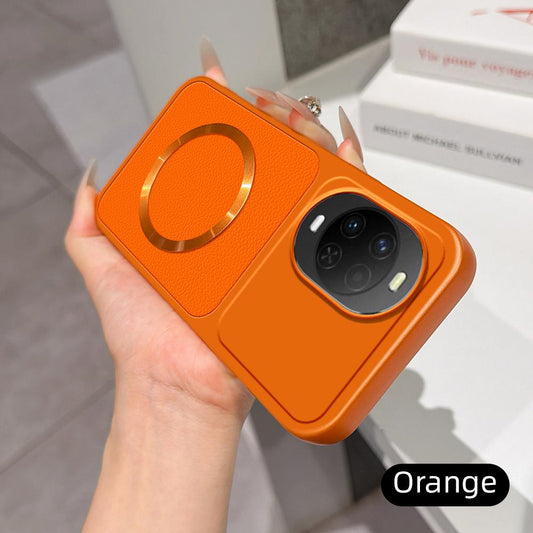 For Huawei nova 15 Lambskin Series Magnetic Skin Feel Phone Case(Orange)