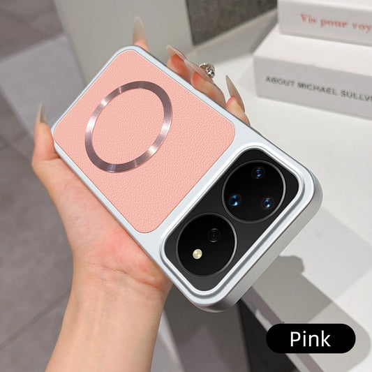 For Huawei nova 16 Pro Lambskin Series Magnetic Skin Feel Phone Case(Pink)