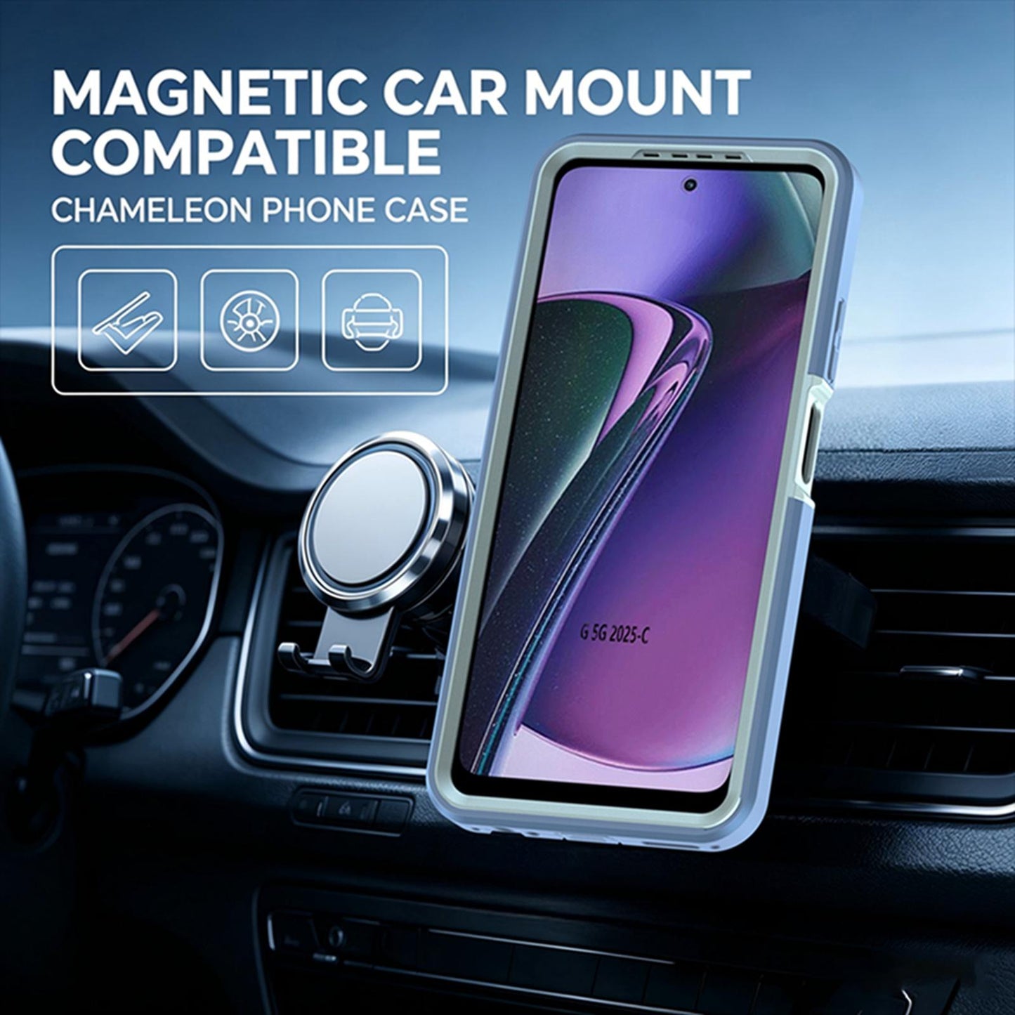 For Motorola Moto G 5G 2026 / 2025 Silicone Magnetic Anti-drop Protective Phone Case(Light Blue)