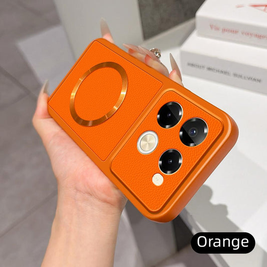 For Infinix Note 40 Pro 4G Lambskin Series Magnetic Skin Feel Phone Case(Orange)