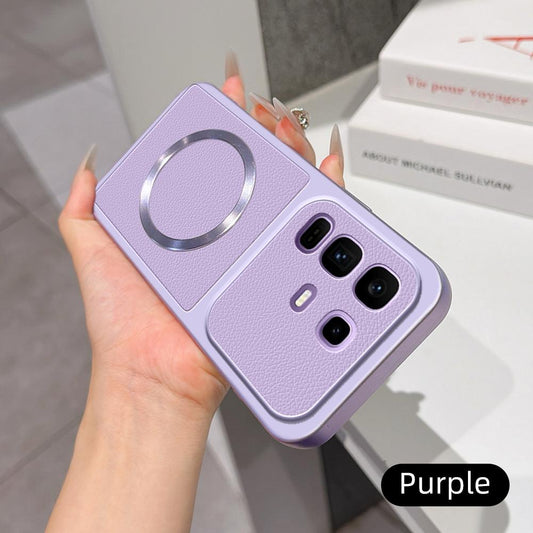For Infinix Note 50 Pro+ 5G Lambskin Series Magnetic Skin Feel Phone Case(Purple)