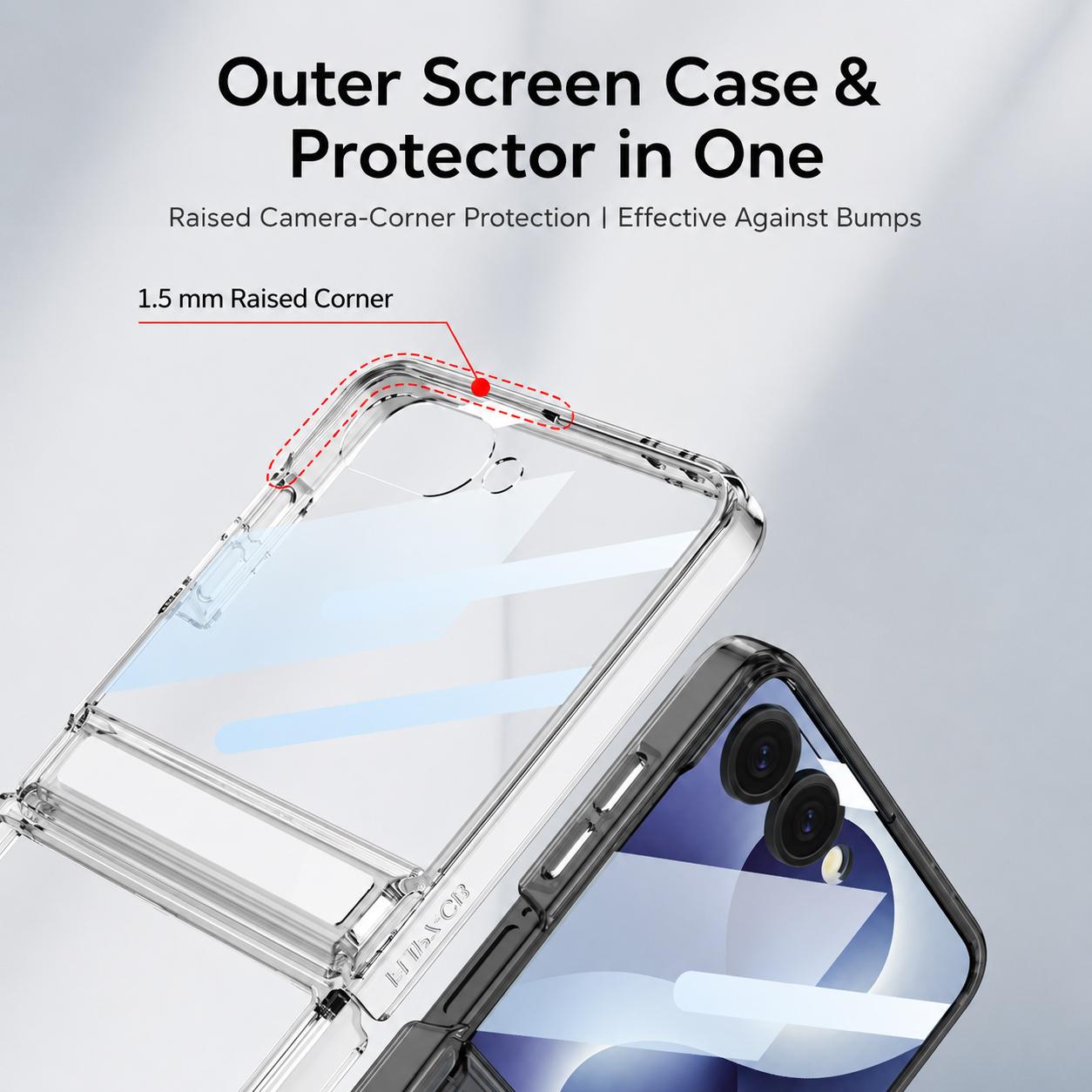 For Galaxy Z Flip8 5G GKK Integrated Folding Transparent Magnetic Phone Case(Transparent)