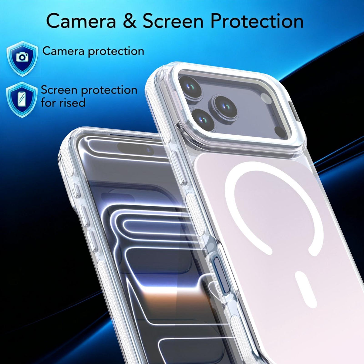 For iPhone 17 Pro Max Chameleon Gen2 Lens Cover Kickstand Magnetic Phone Case - White - EDA010044517A