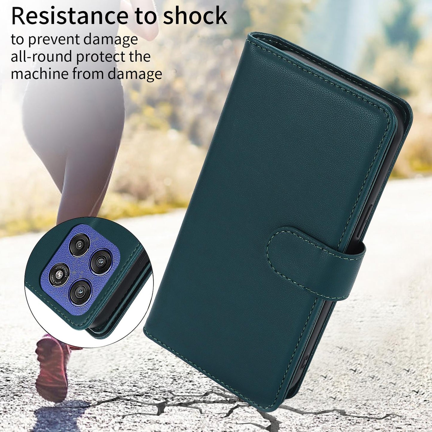 For Motorola Moto G Stylus 2025 / Edge 60 Stylus Multi-Card Wallet RFID Leather Phone Case(Green)