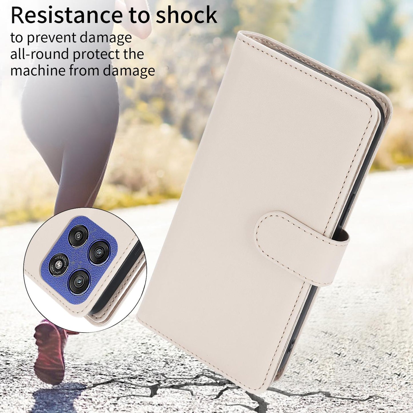 For Motorola Moto G Stylus 2025 / Edge 60 Stylus Multi-Card Wallet RFID Leather Phone Case(Apricot)
