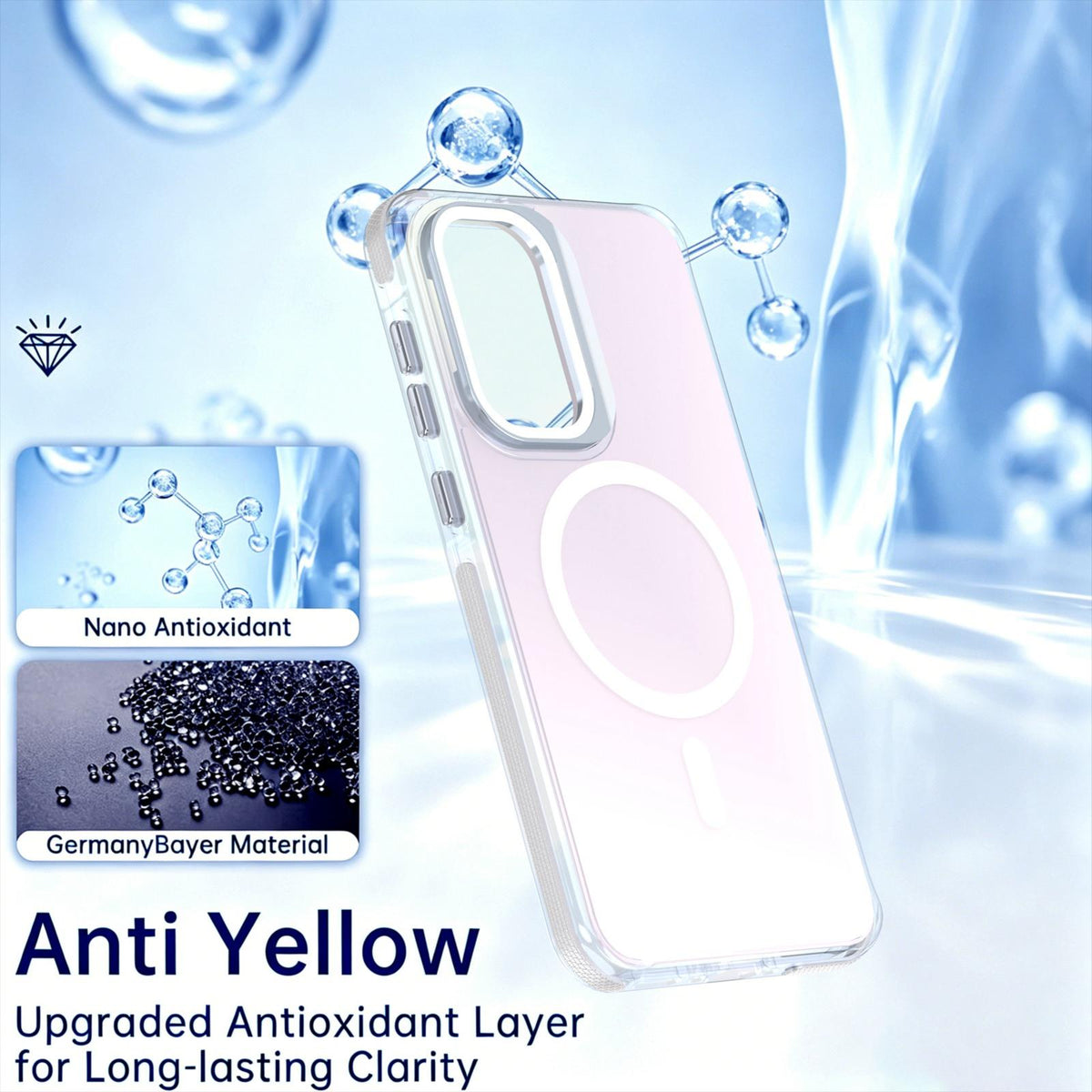 For Galaxy A36 / A56 / A37 5G Chameleon Gen2 Lens Cover Kickstand Magnetic Phone Case - White - EDA010048710A