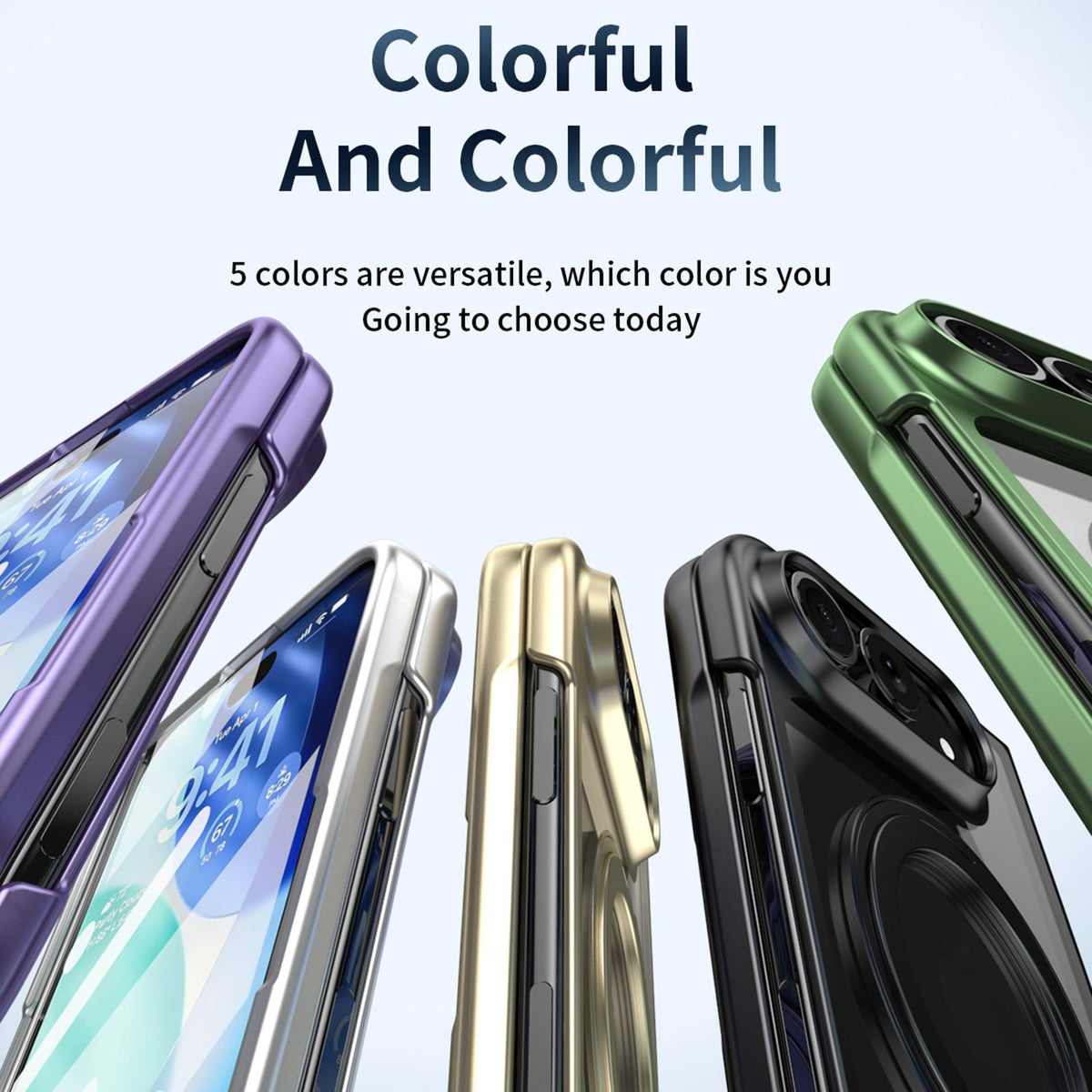 For iPhone Duo Clear Plated Magnetic Ring Holder Integrated Film Phone Case - Silver - EDA010136201E