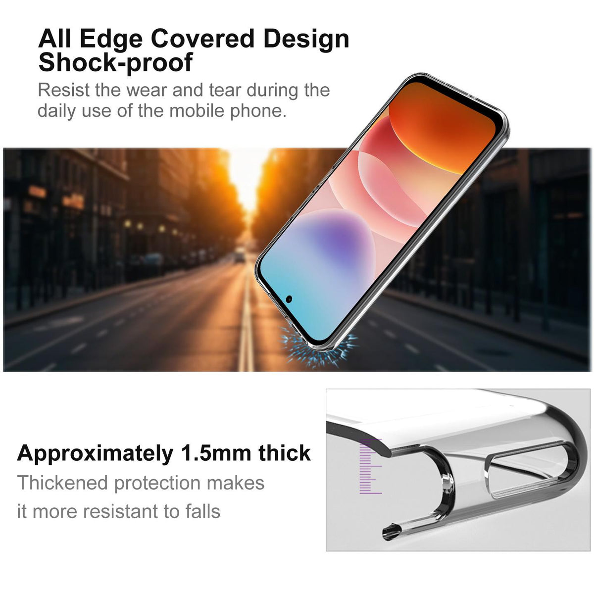 For Redmi 17 4G / 5G Global 170mm imak UX-10 Series Transparent Shockproof TPU Phone Case - Transparent - EDA010204601A