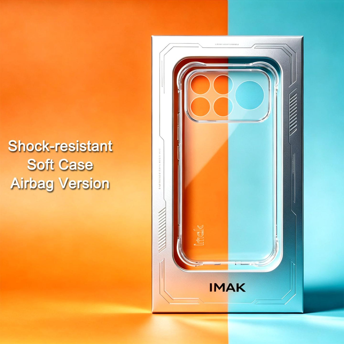 For Redmi K100 Pro 5G / Poco F9 Pro 5G imak Shockproof Airbag TPU Phone Case - Transparent - EDA010205801A