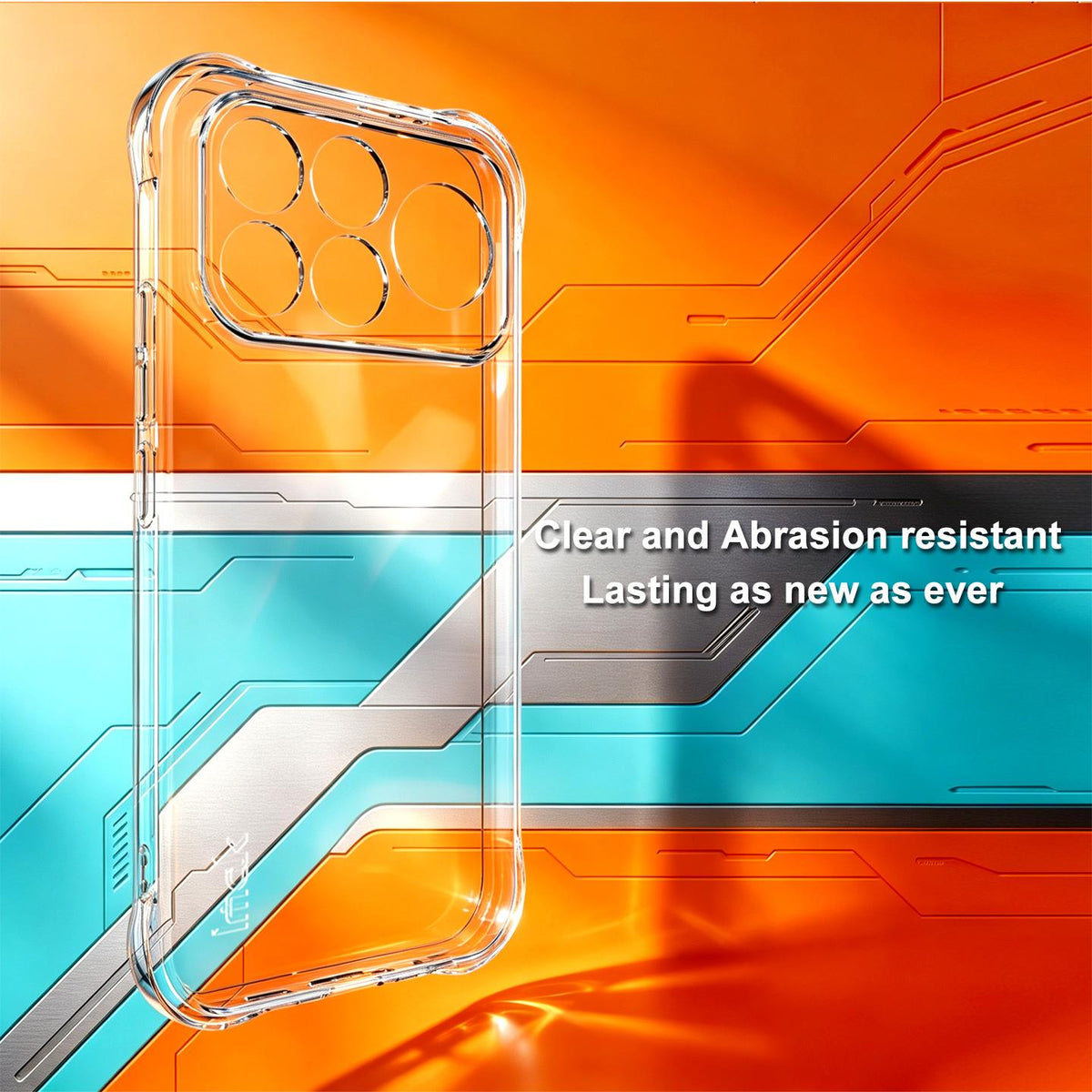 For Redmi K100 Pro 5G / Poco F9 Pro 5G imak Shockproof Airbag TPU Phone Case - Transparent - EDA010205801A