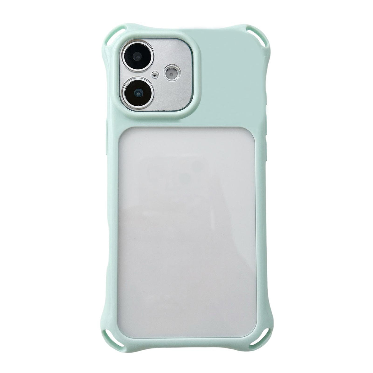 For iPhone 17 Four-corners Lanyard Holes Acrylic Hybrid TPU Phone Case - Light Green - EDA010222705H