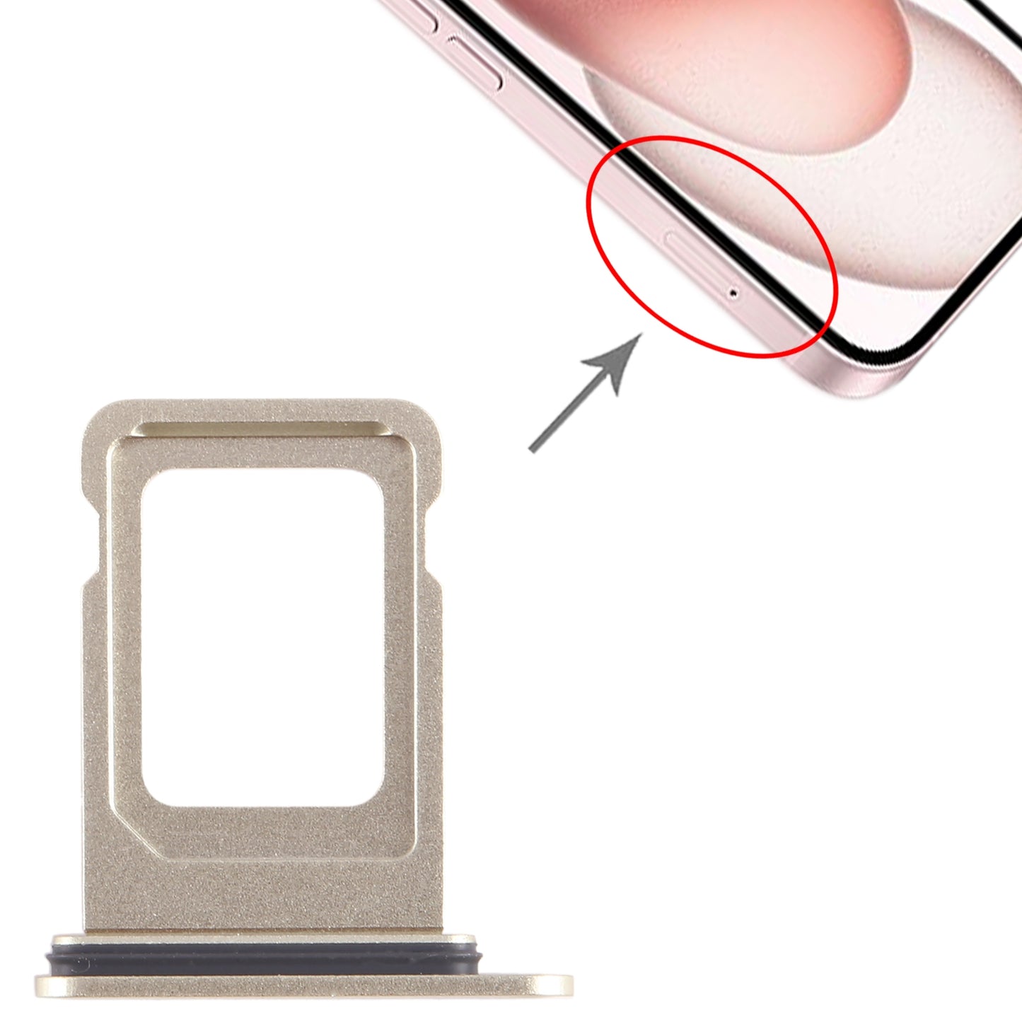 For iPhone 15 SIM Card Tray (Yellow)