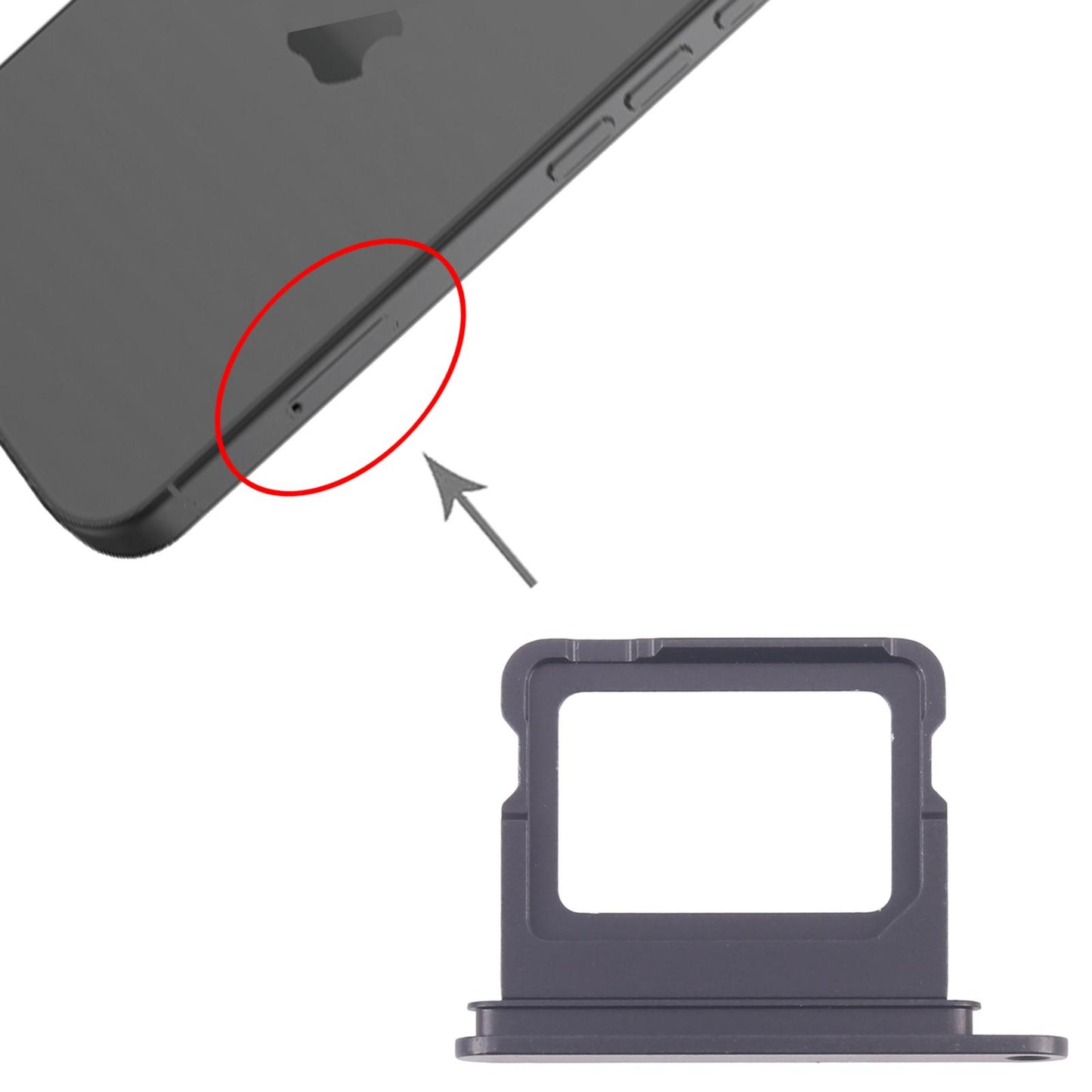 For iPhone 17 SIM Card Tray (Black)