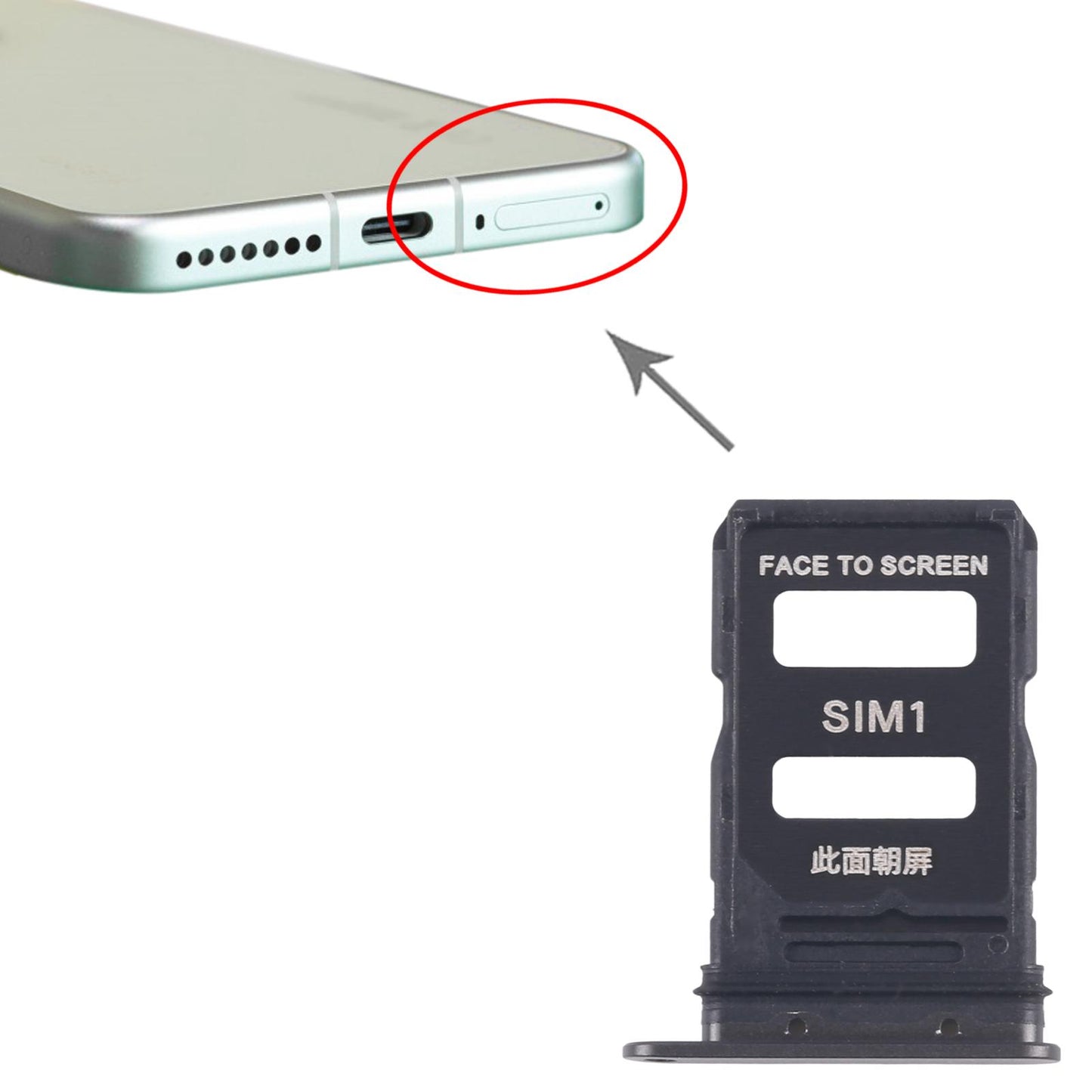 For Xiaomi 15 10pcs Original SIM Card Tray + SIM Card Tray (Black)